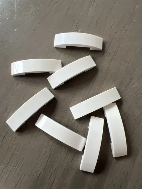 LEGO 93273 White Slope, Curved 4 x 1 x 2/3 Double 8 Pieces