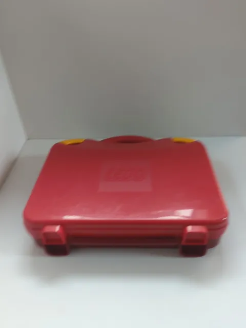 Lego Brand Suitcase Style Storage Box Container Case w/ Dividers Red 11x10 2012