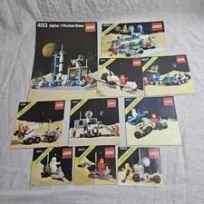 Vintage Lot Of 10 Lego Space Instruction Manuals 483 6930 6901 6870 6842 6927