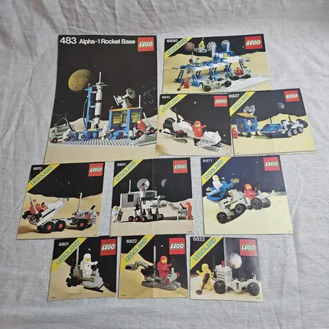 Vintage Lot Of 10 Lego Space Instruction Manuals 483 6930 6901 6870 6842 6927