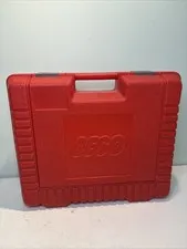 Vintage LEGO 1985 Red Plastic Storage Carrying Case w/ 6+lbs of Legos + Figures!
