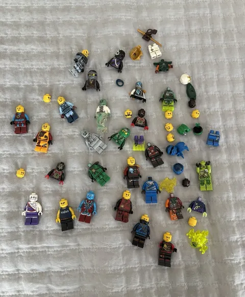 LEGO NINJAGO Ninja Minifigure Lot w/ Mixed Heads, Torsos, Legs & Parts
