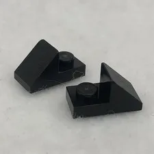 LEGO 92946 Slope Black 45 2 x 1 with 2/3 Cutout (x2)