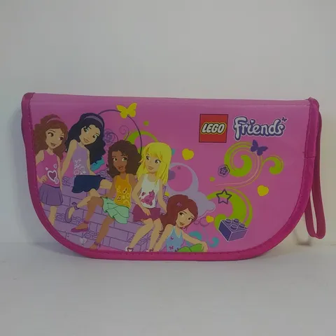 EUC Pink Lego Friends Mini Figure Travel Play Case/clutch with strap 9"×5" 