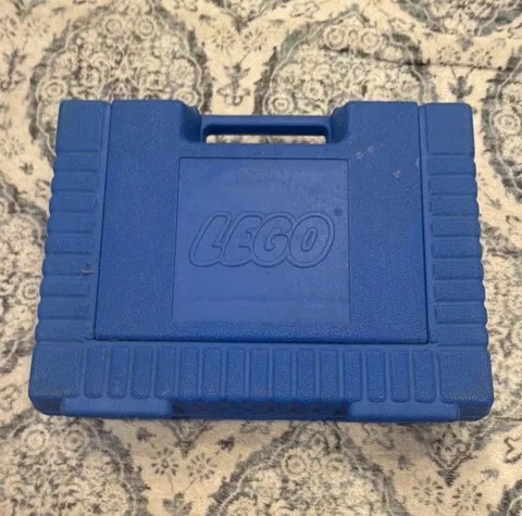 LEGO Blue Plastic Carrying Case Portable Storage Box With Handle, 1 Compartment