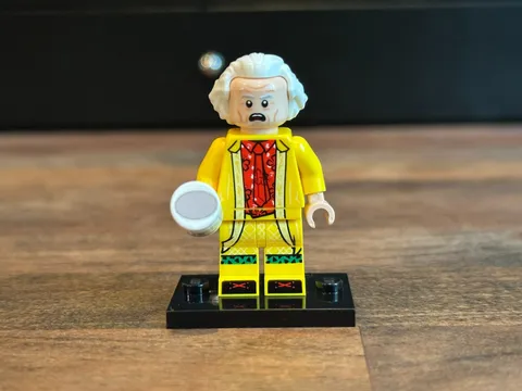NEW LEGO Back to the Future Doc Brown Minifigure (btf002) – Coat – Set 10300