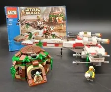 LEGO 4502 Star Wars X-wing Fighter Yoda Luke R2D2 100% COMPLETE MANUAL TORNCOVER