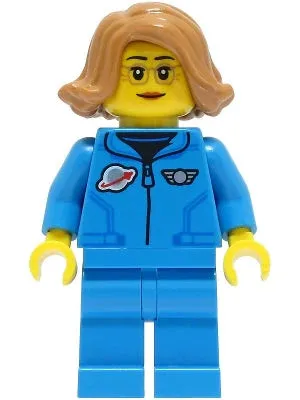 LEGO® Minifigure Town cty1422 Lunar Research Astronaut Female Dark Azure Jumpsui