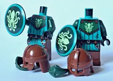 LEGO 21358 Kraken Knight minifigure parts TORSO LEGS SHIELD castle 10332 31168