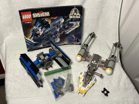 LEGO 7150 Star Wars TIE Fighter Y-wing Incomplete Pls Read DESCRIPTION
