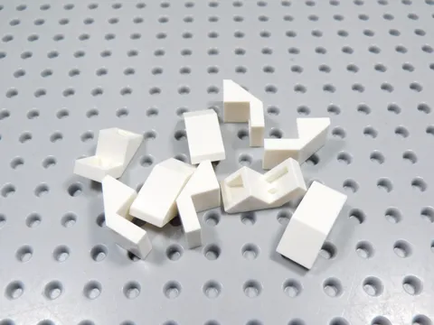 LEGO Lot of 9 White 2x1 Curved Slopes w/ Cutout BP