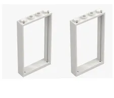 LEGO ® 2x door frame 1x4x6 white frame 6262945 40289 door window frame house train