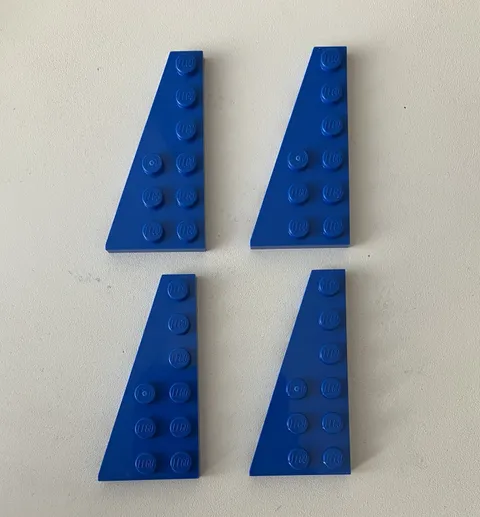LEGO 4x New Pieces Plate 3x6 w/ Angle/Wedge Left BLUE #54384