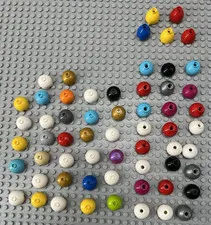 Lot of 60 Lego Parts Round 2X2 Dome Tops With/Without Hole Bricks / Pieces