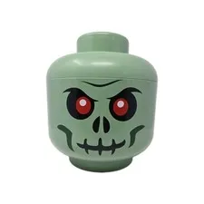 LEGO Large Green Zombie Head Storage Container - 9” X 10