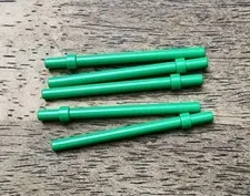 LEGO Bright Green Bar 6L with Stop Ring. QTY 5. Part No. 63965.