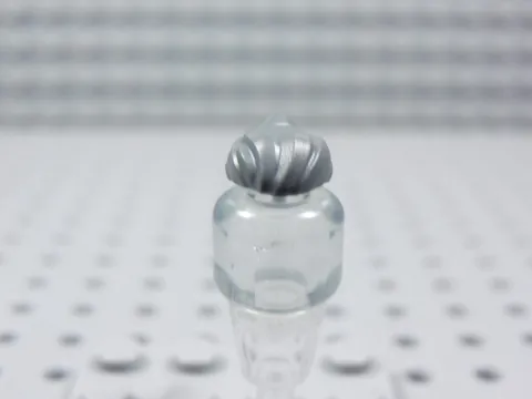 LEGO Dark Bluish Gray Hair Narrow Swept Back w/ Ponytail Minifig BQ