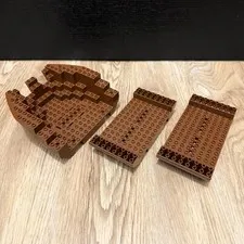 LEGO Lot Pirate Brown Boat Ship Hull Middle & Back 2559 / 2560