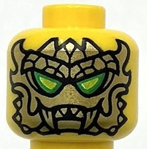 Lego New Yellow Minifigure Head Dual Sided Female Glasses w/ Lime Lenses Part