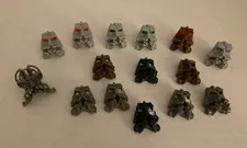 Lot 15 Vintage LEGO Bionicle Head Connector Blocks