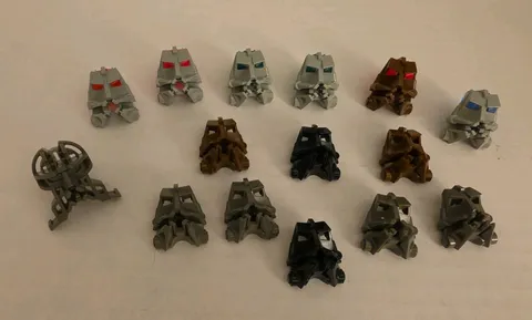 Lot 15 Vintage LEGO Bionicle Head Connector Blocks