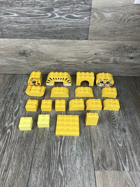 Lego Duplo Shades Of Yellow 18 Pieces Building Blocks Giraffe Tiger