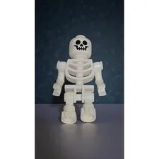 LEGO Skeleton Minifigure White Classic gen001 Castle Pirates Halloween Figure