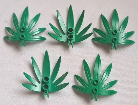 LEGO 30239 Leaves, Plants, 6X5 Green 5 Pieces