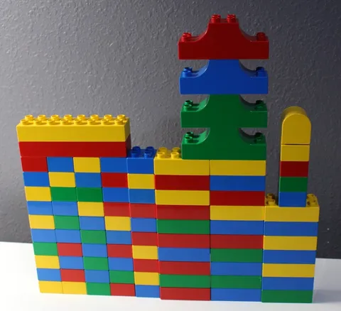 Large Lot Lego Duplo 88 Piece Parts Building Bricks Blocks Assorted