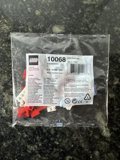 2002 Holiday LEGO 10068 Bulk Bricks Santa Polybag, SEALED!