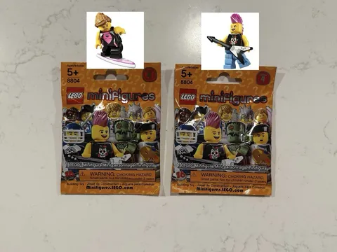 LEGO CMF Series 4 8804 Sealed Polybag (2) Surfer COL04-5 & Punk Rocker COL04-4