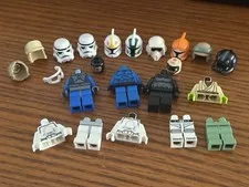 LEGO Star Wars Parts Lot: Helmets, Torsos, Legs, Heads