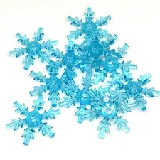 LEGO Parts - Trans-Light Blue Rock 4 x 4 Crystal Ice Snowflake -No x789 - QTY 10