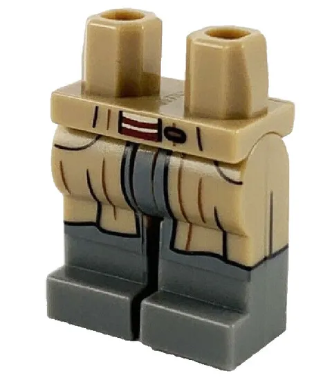 Lego NEW George Weasley Minifig LEGS Dark Tan Open Robe Dark Bluish Gray D498