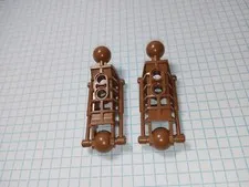 2 Lego 47297 Brown Bionicle Toa Metru type Leg Lower Section Genuine WYSIWYG