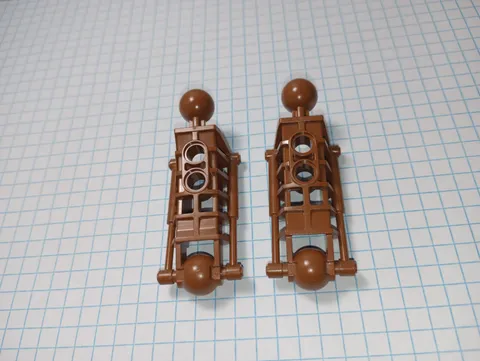 2 Lego 47297 Brown Bionicle Toa Metru type Leg Lower Section Genuine WYSIWYG
