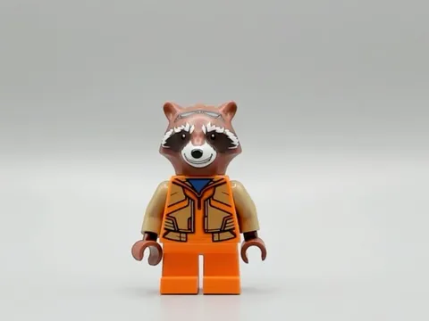 LEGO® Minifig sh0858 - Rocket Raccoon - Orange and Dark Tan Outfit