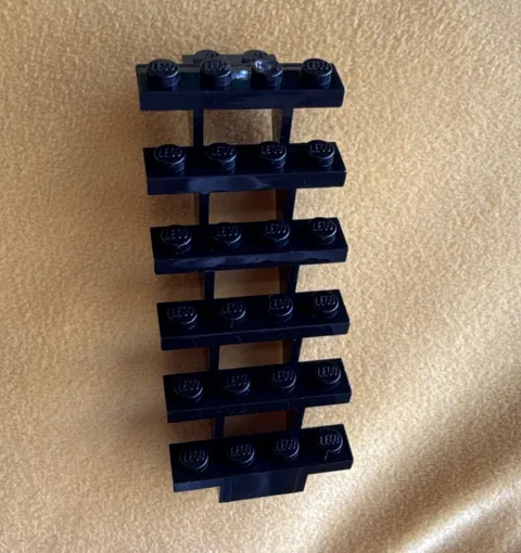 LEGO Black Plastic Ladder Piece Bulk Lot with LEGO Logo Studs