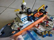 Lego 7739 Coast Guard Patrol Boat and Tower Incomplete