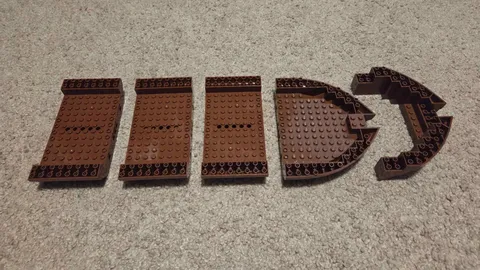 Lego Hull Boat Piece LOT Reddish Brown, 64645  64651  95227