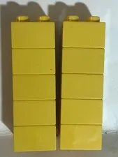 Lego Duplo 2x2 Lot Of 10 Thin Pieces Parts Yellow