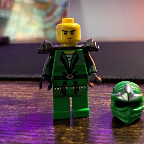 LEGO NINJAGO Green Ninja Minifigure w/ Helmet Headgear & Armor 2pc