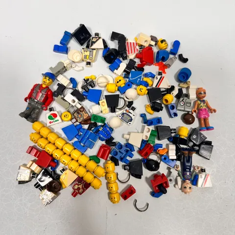 Bulk Lego Minifigure Damaged Parts Lot Broken Bite Marks Discolored 0.194 lbs