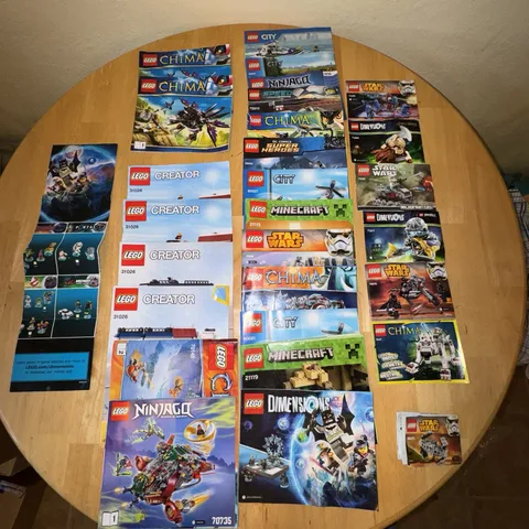 Huge Lego Instruction Manual Lot 29 Manuals Star Wars Creator Minecraft Creator