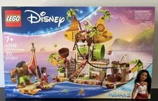 LEGO Disney Moana 2 Kakamora Barge Boat 43258 Open Box New 572 Pcs Building Set