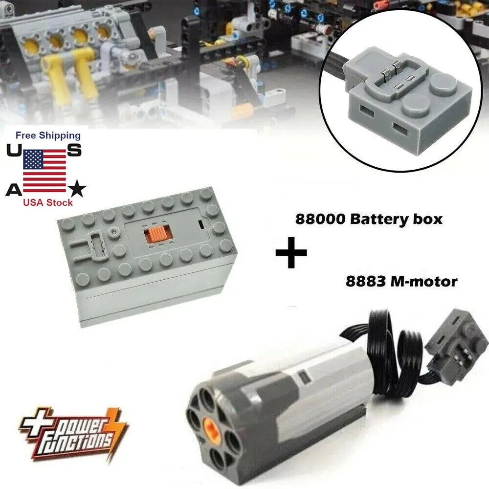 8883 M-motor Electric Train Power Functions 88000 Battery Box For LEGO Block Toy