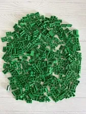 LEGO LOT GREEN 362 PCS 1X2 PLATE CENTER STUD CLIP SLOPE VARIETY BUILDING PIECES