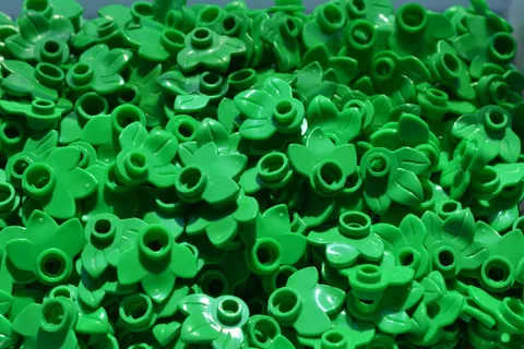 Lego Bright Green Plant Plate, Round 1 x 1 (Part #32607) Lot of 25 Pieces