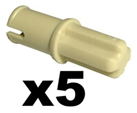 Lego 5 New Tan TECHNIC Axle 1L with Pin without Friction Ridge Part 3749 TN2