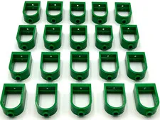 Lego 20 New Green Windows City 1 x 2 x 2 2/3 with Rounded Top No Glass Parts